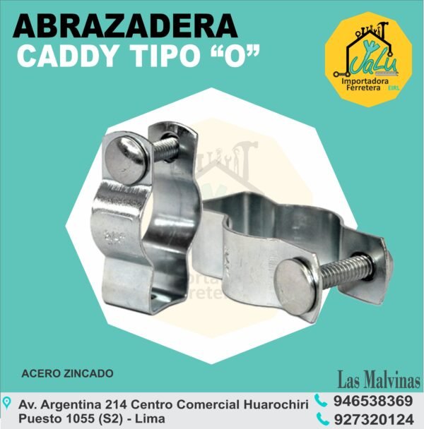 Abrazadera tipo "O" clip, hanger caddy, conduit