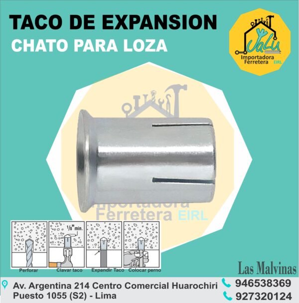 Taco de Expansion para loza Chato Mini losa - Imagen 3