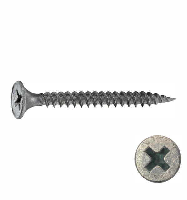 Tornillo para Drywall autorroscante cabeza de trompeta punta fina Zincado