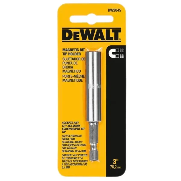 Adaptador magnético 1/4" hexagonal para puntilla 3" de largo - Dewalt