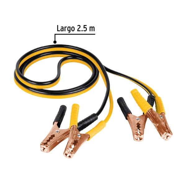 Cables pasa corriente 2.5m, 125 a, 10 awg, con funda, pretul - Imagen 5