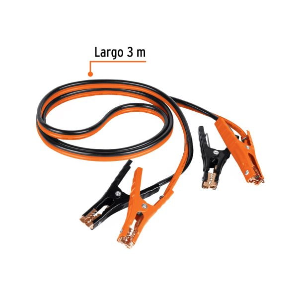 Cables pasa corriente 3 m, 225 A, 8 AWG, con funda, Truper - Imagen 3