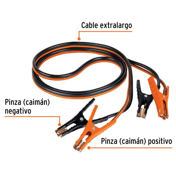 Cables pasa corriente 3.5 m, 350 A, 6 AWG, con funda, Expert - Imagen 4