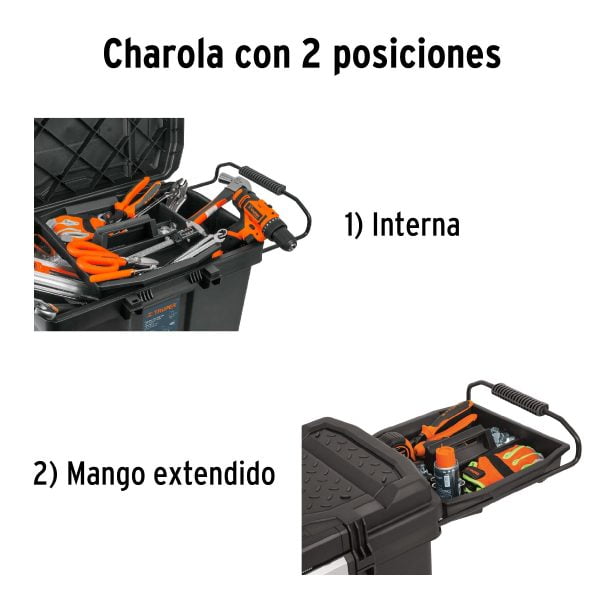 Caja para herramienta de 23" con ruedas y mango telescópico - Imagen 2