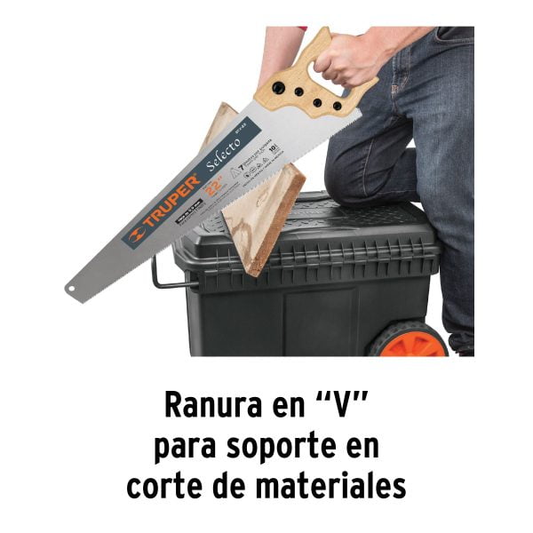 Caja para herramienta de 23" con ruedas y mango telescópico - Imagen 3