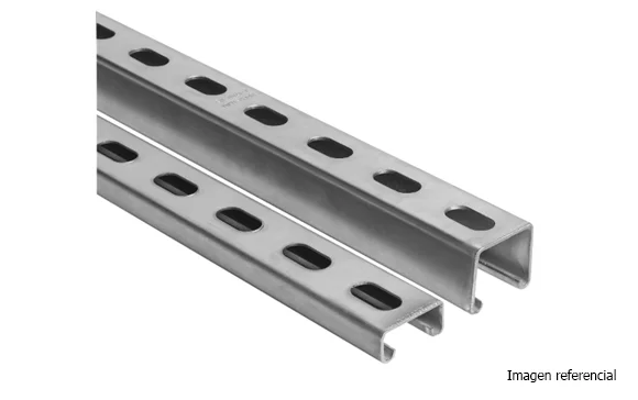 Riel Ranurado para Unistrut Galvanizado al Caliente