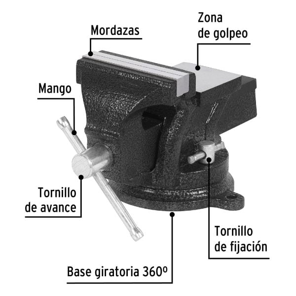 Tornillos de banco, hierro gris, Pretul - Imagen 2