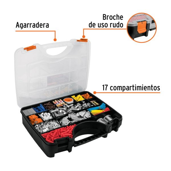 Organizador 17" reforzado con 17 compartimentos, Truper - Imagen 2