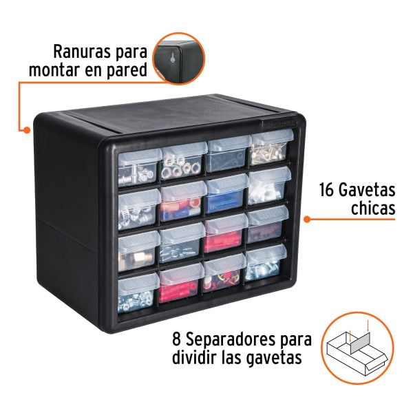 Organizador con 16 gavetas, Truper - Imagen 4