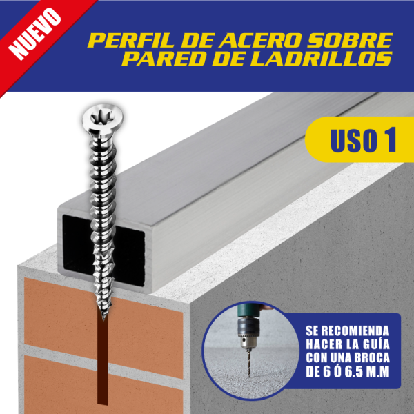 Tornillo Autorroscante Torx dentado para concreto - Aster - Imagen 3