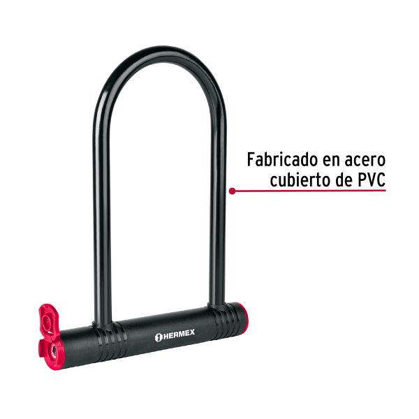 Candado rígido tipo "u" de 12 mm u lock grado 80, hermex - Imagen 3