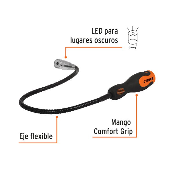 Imán flexible de acero con LED, 3 kg, Truper - 15326 - Imagen 3