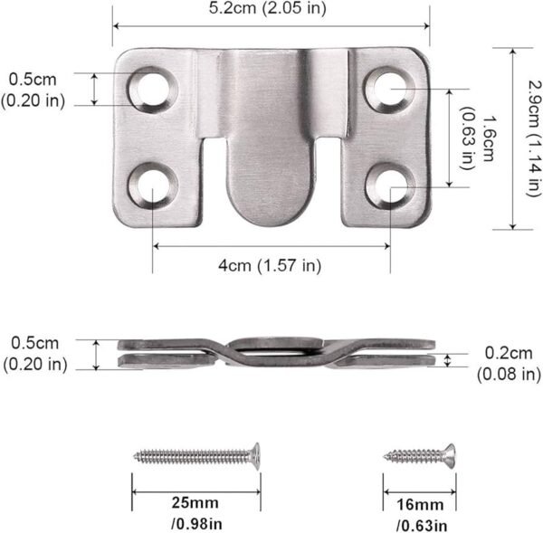 Soporte invisible doble platina Zincado